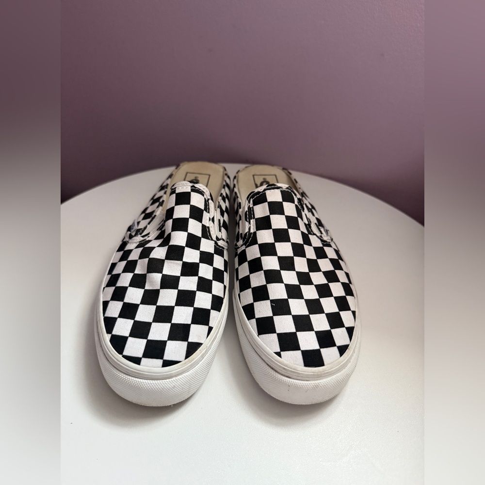 Vans Checkerboard Classic Slip-On Mule Signature Rubber Waffle Outsole Women Sz8 - Picture 9 of 10